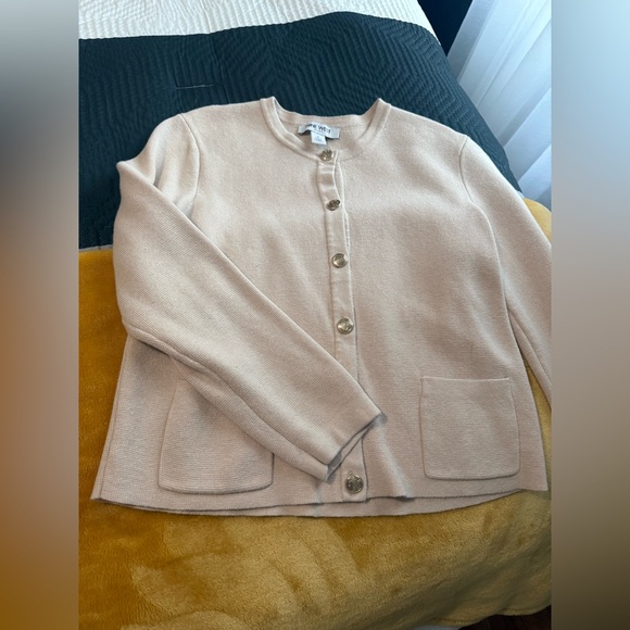 Nine West Sweaters - Nine West Light Beige Cardigan Sweater